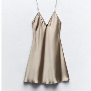 Zara Satin Effect Mini Dress